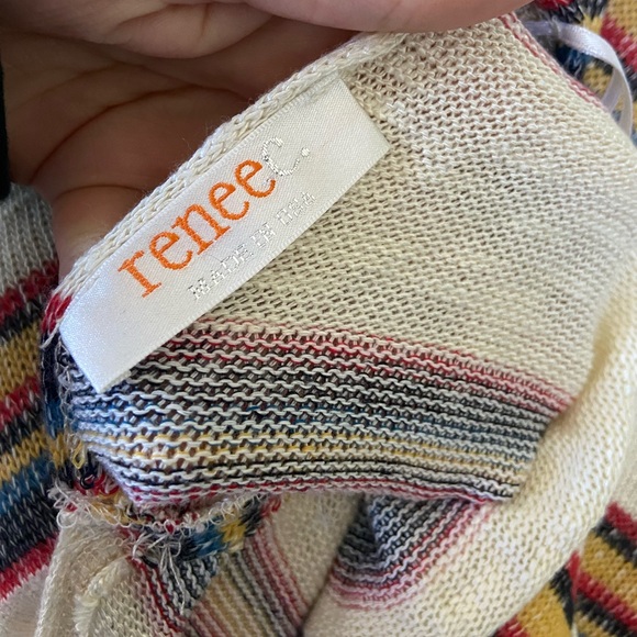 RENEEC 3/4 Sleeves Striped Cardigan Sweater Women's Poncho Batwing One Size OS. - Picture 5 of 5